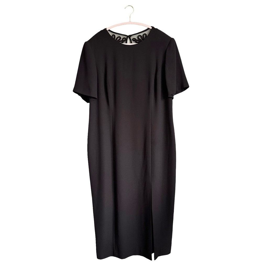 Maggy London Woman Black Short Sleeve Midi Dress Plus‎ Size 14
